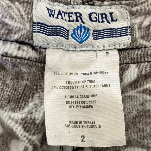 Vintage Patagonia Watergirl Hawaiian Hibiscus Floral Crop Pants Beachcomber Sz 2 - Picture 5 of 7